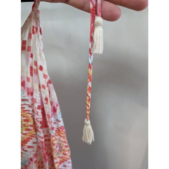 Karlie Multi Colored Print  Halter A-line Lightweight Tank Top Women's Size Smal - Picture 5 of 6